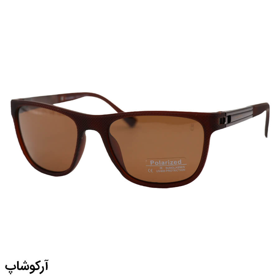 Brown-Rectangular-Frame-And-Brown-Spring-Handle-Brown-Polarized-Uv-Protection-Lenses-Oga-Model-Sunglasses-Model-P78027-Br-1 عکس از عینک آفتابی oga morel با فریم مستطیلی، بیسدار، رنگ قهوهای مات، لولا فنردار و لنز قهوهای و پلاریزه مدل p78027