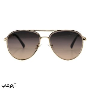 عکس از عینک آفتابی Chopard با فریم طلایی رنگ، شکل خلبانی و عدسی قهوه‌ای سایه روشن مدل TJ72343