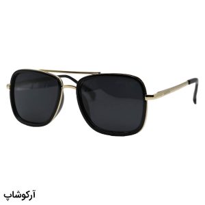 عکس از عینک آفتابی Carrera با فریم شکل مربعی، رنگ مشکی و طلایی و لنز دودی و پلاریزه مدل C426