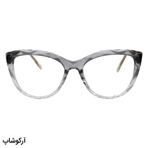 عکس از عینک طبی زنانه SWAROVSKI با فریم چشم گربه‌ای، رنگ طوسی، دسته سیم دار و لولا فنری مدل 8090