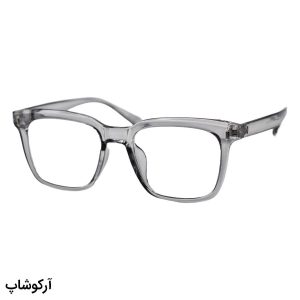 عکس از عینک طبی با فریم شکل مربعی، از جنس TR، رنگ طوسی و لنز بلوکات قابل تعویض TR86012