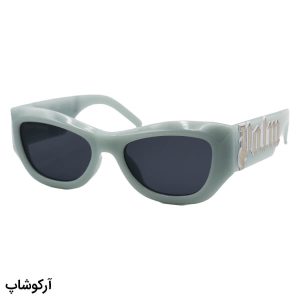 عکس از عینک آفتابی فانتزی پالم آنجلز با فریم مستطیلی، رنگ سبز، دسته پهن و لنز دودی تیره مدل 6170
