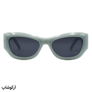 عکس از عینک آفتابی فانتزی پالم آنجلز با فریم مستطیلی، رنگ سبز، دسته پهن و لنز دودی تیره مدل 6170