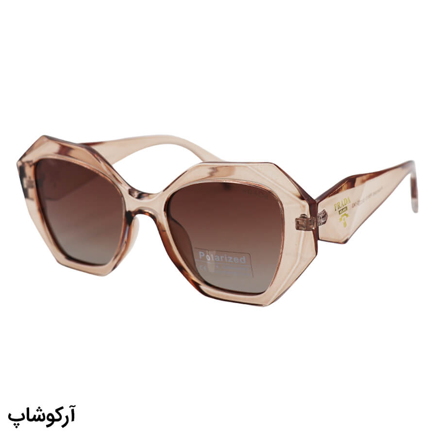 Light-Brown-Butterfly-Frame-And-Light-Brown-Handle-And-Brown-Polorized-Uv-Protection-Lens-Prada-Sunglasses-Model-Pa58038-Bg-1 عکس از عینک آفتابی پلاریزه prada با فریم و دسته عسلی، شکل پروانهای و لنز قهوهای سایه روشن مدل p8815