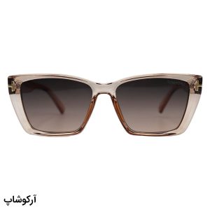 عکس از عینک آفتابی زنانه Tom Ford با فریم رنگ عسلی، شکل چشم گربه‌ای و لنز قهوه‌ای هایلایت مدل 0920
