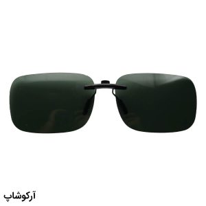 عکس از کاور گیره دار لنز عینک طبی با رنگ سبز، پلاریزه و شکل مستطیلی و گیره فلزی مدل 992920