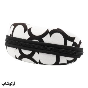 عکس از کیف عینک با رنگ سفید و مشکی، از جنس مخملی و زیپ دار مدل 992929