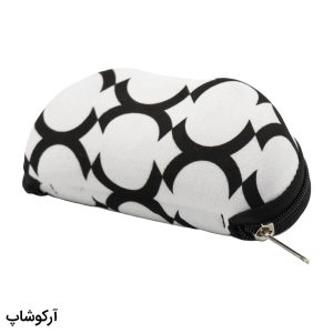 عکس از کیف عینک با رنگ سفید و مشکی، از جنس مخملی و زیپ دار مدل 992929