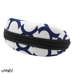 عکس از کیف عینک با رنگ سفید و آبی، از جنس مخملی و زیپ دار مدل 992930