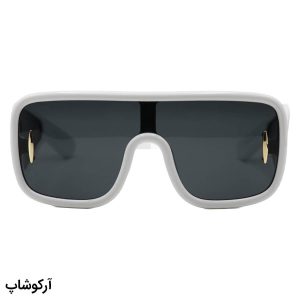 عکس از عینک آفتابی فانتزی LOEWE با فریم شکل مربعی، اور سایز، رنگ سفید و لنز دودی تیره مدل 4000