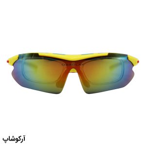 عکس از عینک ورزشی چند کاوره OBAOLAY با فریم زرد رنگ، از جنس کائوچو و تجهیزات کامل مدل SP0890