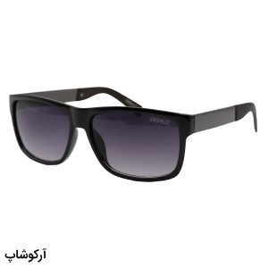 عکس از عینک آفتابی دیزل با فریم مستطیلی شکل، رنگ مشکی براق و لنز دودی سایه روشن مدل 98016