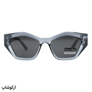 عکس از عینک آفتابی زنانه Vittorio Richi با فریم هندسی، رنگ آبی، دسته سیم‌دار، لنز دودی تیره و پلاریزه مدل 9845