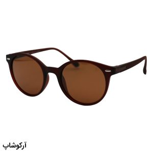 عکس از عینک آفتابی OGA MOREL با فریم شکل گرد، رنگ قهوه‌ای مات، لنز قهوه‌ای تیره، پلاریزه و آنتی رفلکس مدل 7914