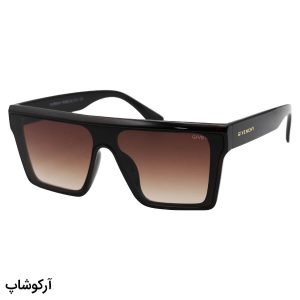 عکس از عینک آفتابی مردانه ژیوانشی با فریم قهوه‌ای رنگ، شکل مربعی، لنز یکسره و قهوه‌ای هایلایت مدل 2220