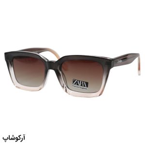 عکس از عینک آفتابی Zara با فریم قهوه‌ای رنگ، شکل مربعی، دسته سیم‌دار و لنز قهوه‌ای هایلایت و پلاریزه مدل 66520