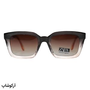 عکس از عینک آفتابی Zara با فریم قهوه‌ای رنگ، شکل مربعی، دسته سیم‌دار و لنز قهوه‌ای هایلایت و پلاریزه مدل 66520