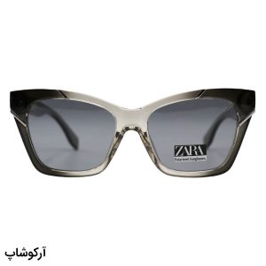 عکس از عینک آفتابی زنانه Zaraبا فریم گربه‌ای، رنگ طوسی، دسته سیم‌دار، لنز دودی تیره و پلاریزه مدل 66305