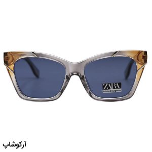 عکس از عینک آفتابی زنانه زارا با فریم گربه‌ای، رنگ طوسی و نارنجی، دسته سیم‌دار، لنز دودی تیره و پلاریزه مدل 66305