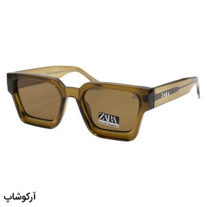 عکس از عینک آفتابی ZARA با فریم سبز زیتونی، مستطیلی شکل، دسته سیم‌دار، لنز سبز و پلاریزه مدل 66510