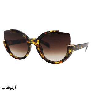 عکس از عینک آفتابی زنانه با فریم گربه‌ای، رنگ هاوانا و پلنگی و لنز قهوه‌ای هایلایت MARC JACOBS مدل 8252