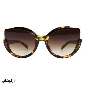 عکس از عینک آفتابی زنانه با فریم گربه‌ای، رنگ هاوانا و پلنگی و لنز قهوه‌ای هایلایت MARC JACOBS مدل 8252
