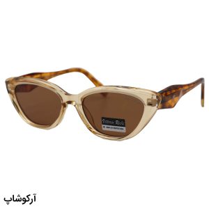 عکس از عینک آفتابی زنانه ویتوریو ریچی با فریم گربه‌ای، رنگ عسلی، دسته هاوانا، سیم‌دار و لنز قهوه‌ای و پلاریزه 8833