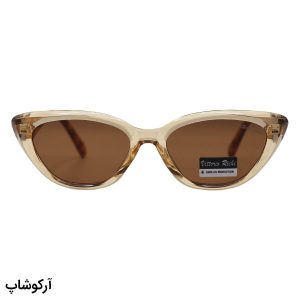 عکس از عینک آفتابی زنانه ویتوریو ریچی با فریم گربه‌ای، رنگ عسلی، دسته هاوانا، سیم‌دار و لنز قهوه‌ای و پلاریزه 8833