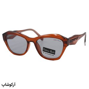 عکس از عینک آفتابی زنانه Vittorio Richi با فریم چندضلعی، رنگ قرمز، دسته سیم‌دار، لنز دودی و پلاریزه مدل 8869