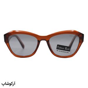 عکس از عینک آفتابی زنانه Vittorio Richi با فریم چندضلعی، رنگ قرمز، دسته سیم‌دار، لنز دودی و پلاریزه مدل 8869