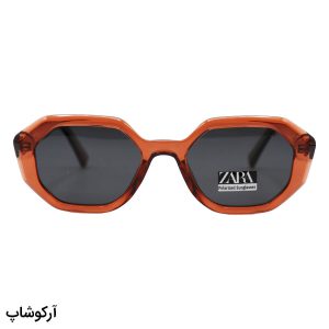 عکس از عینک آفتابی زنانه ZARA با فریم چندضلعی، رنگ قرمز، دسته سیم‌دار و لنز دودی تیره و پلاریزه مدل 66303