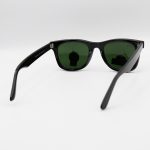 عکس از عینک آفتابی Ray-Ban با فریم ویفرر، رنگ مشکی و لنز سبز تیره و جنس سنگی (سایز متوسط و استاندارد) مدل RB2140-L