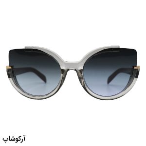 عکس از عینک آفتابی زنانه با فریم چشم گربه‌ای، رنگ طوسی و عدسی دودی سایه روشن مارک جیکوبز مدل 8252