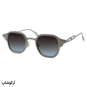 عکس از عینک آفتابی سلین با فریم فلزی، نقره ای رنگ، مربعی شکل و لنز دو رنگ هایلایت مدل 10485