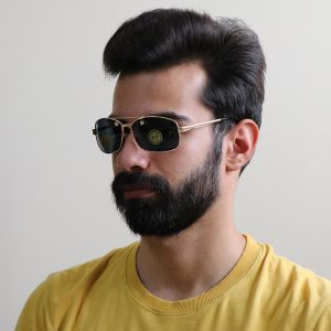 عکس از عینک آفتابی Ray-Ban با فریم شکل خلبانی مدل RB3317 بر روی صورت محمدحسین ابراهیم زاده