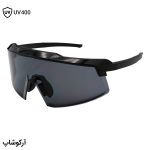عکس از عینک ورزشی OAKLEY با فریم و دسته مشکی رنگ و لنز دودی تیره مدل OA9917