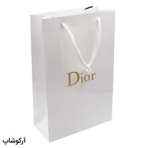 عکس از بگ، پاکت و ساک دستی هدیه عینک دیور (DIOR) با طراحی رنگ سفید مدل 992978