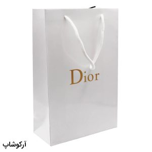 عکس از بگ، پاکت و ساک دستی هدیه عینک دیور (DIOR) با طراحی رنگ سفید مدل 992978