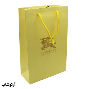 عکس از بگ، پاکت و ساک دستی هدیه عینک باربری (BURBERRY) با طراحی رنگ زرد مدل 992977