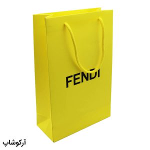عکس از بگ، پاکت و ساک دستی هدیه عینک فندی (FENDI) با طراحی رنگ زرد مدل 992975