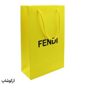 عکس از بگ، پاکت و ساک دستی هدیه عینک فندی (FENDI) با طراحی رنگ زرد مدل 992975