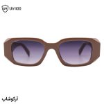 عکس از عینک آفتابی PRADA با فریم مستطیلی شکل، رنگ قهوهای تیره و لنز دودی سایه روشن مدل N3941